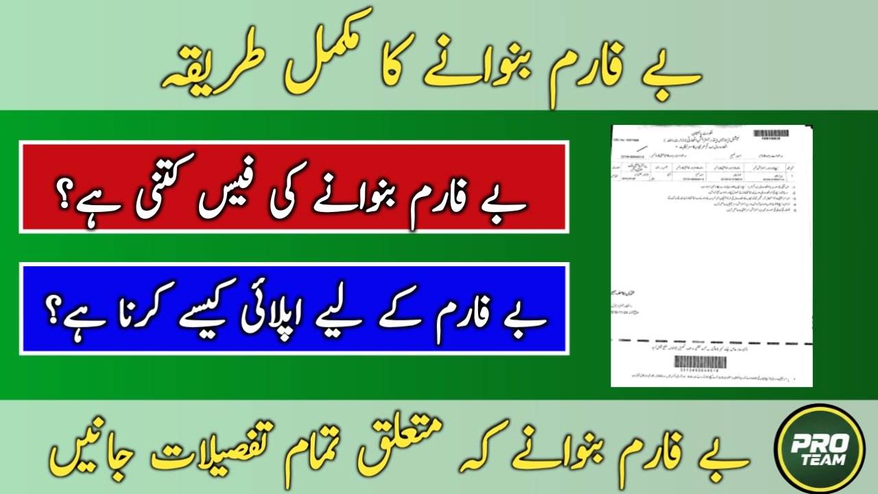 How to apply for child B Form online Pakistan